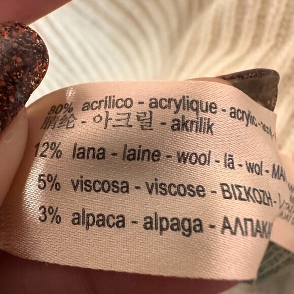 Massimo Dutti Sweater Dress  sz M‎ turtleneck ivory cream balloon sleeve neutral - Picture 6 of 6